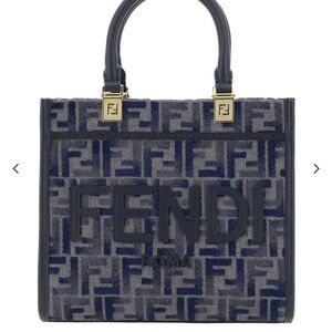 Fendi Navy and denim Tote Bag